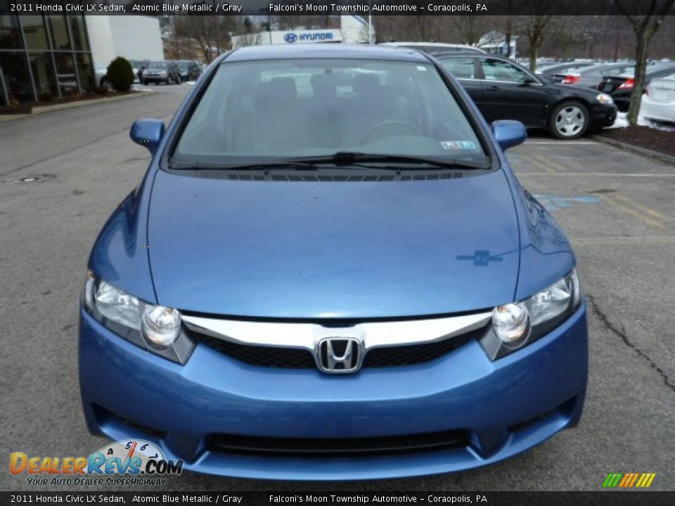 2011 Honda Civic LX Sedan Atomic Blue Metallic / Gray Photo #8