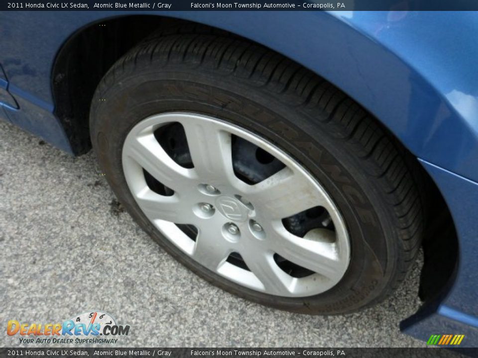 2011 Honda Civic LX Sedan Atomic Blue Metallic / Gray Photo #9