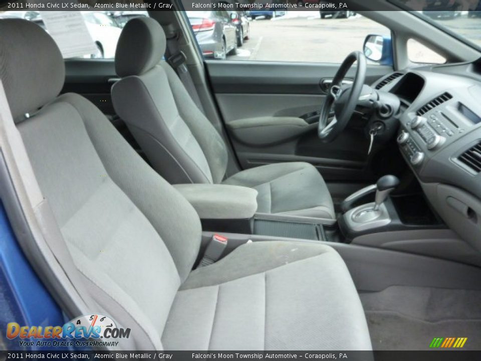 2011 Honda Civic LX Sedan Atomic Blue Metallic / Gray Photo #10