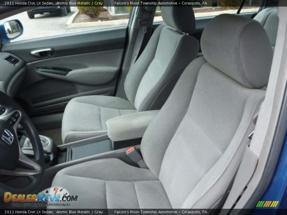 2011 Honda Civic LX Sedan Atomic Blue Metallic / Gray Photo #15
