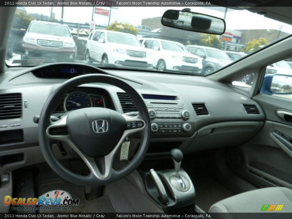 2011 Honda Civic LX Sedan Atomic Blue Metallic / Gray Photo #17