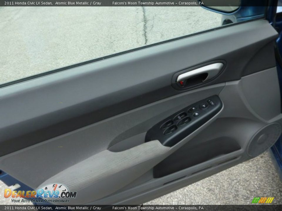 2011 Honda Civic LX Sedan Atomic Blue Metallic / Gray Photo #19