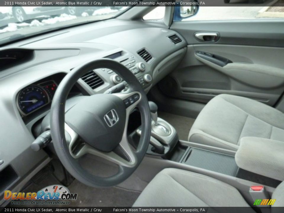 2011 Honda Civic LX Sedan Atomic Blue Metallic / Gray Photo #20