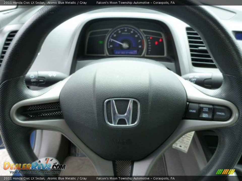 2011 Honda Civic LX Sedan Atomic Blue Metallic / Gray Photo #22