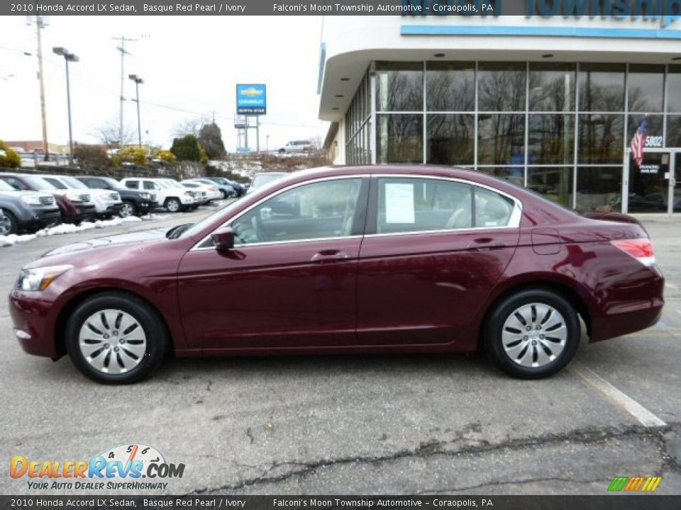 2010 Honda Accord LX Sedan Basque Red Pearl / Ivory Photo #2
