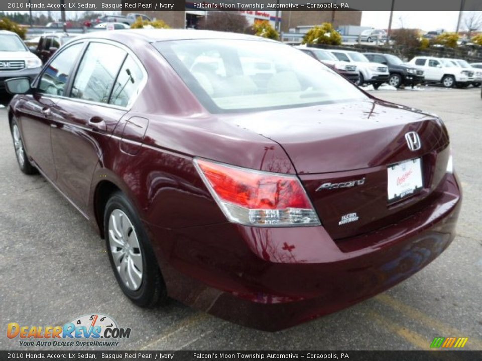 2010 Honda Accord LX Sedan Basque Red Pearl / Ivory Photo #3