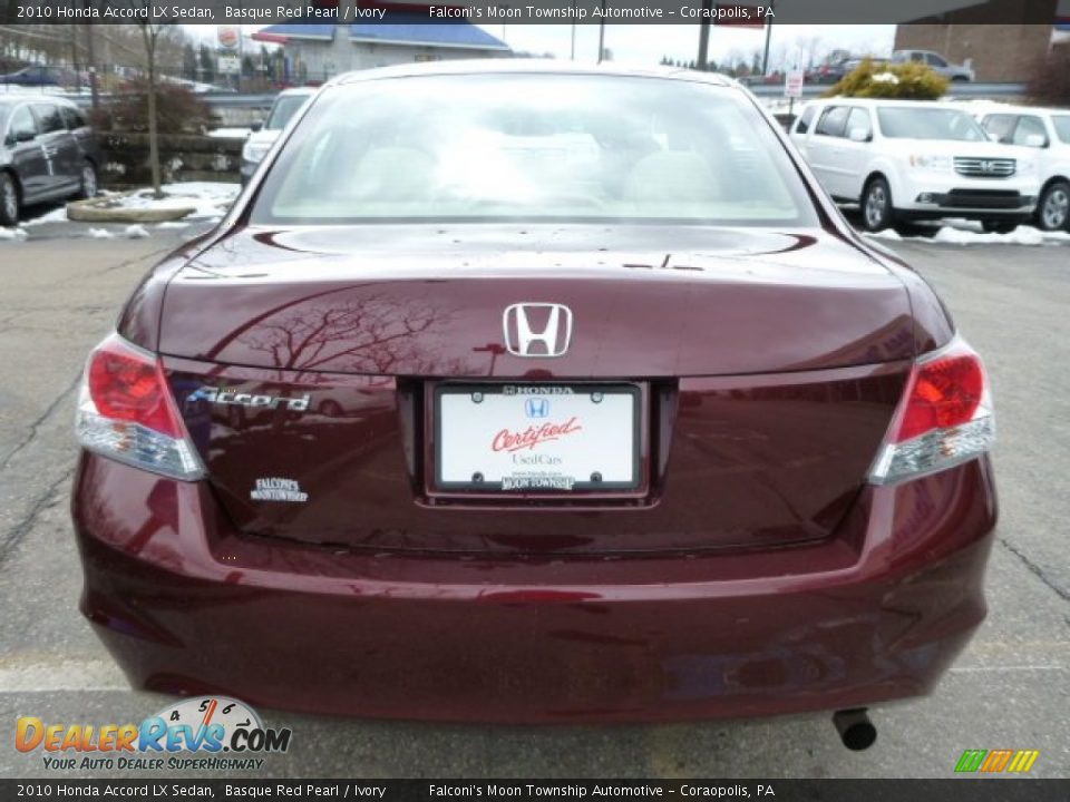 2010 Honda Accord LX Sedan Basque Red Pearl / Ivory Photo #4