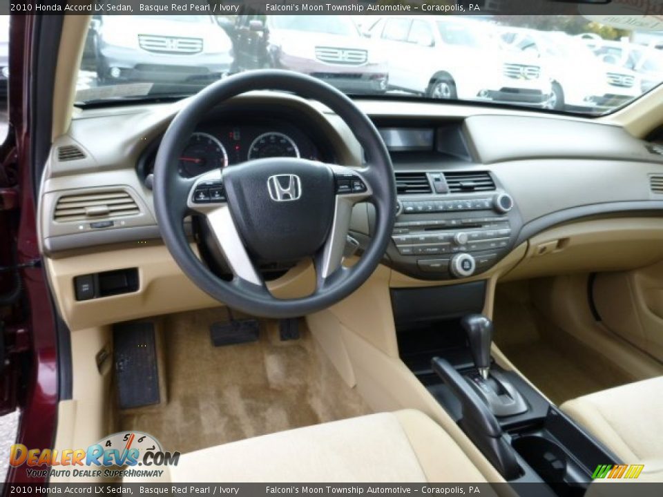 2010 Honda Accord LX Sedan Basque Red Pearl / Ivory Photo #17