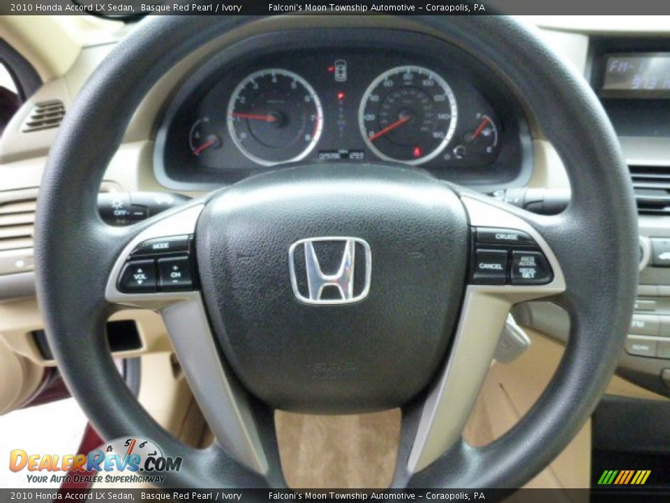 2010 Honda Accord LX Sedan Basque Red Pearl / Ivory Photo #22