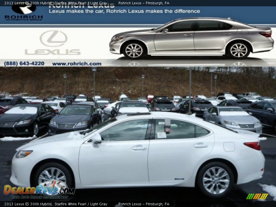 2013 Lexus ES 300h Hybrid Starfire White Pearl / Light Gray Photo #1