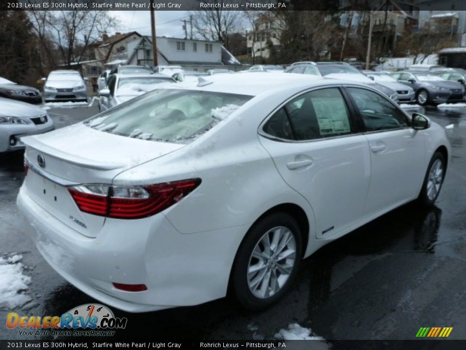 2013 Lexus ES 300h Hybrid Starfire White Pearl / Light Gray Photo #4