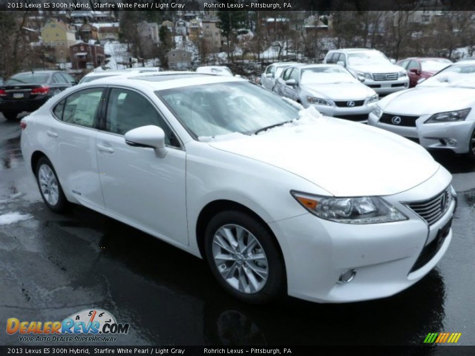 2013 Lexus ES 300h Hybrid Starfire White Pearl / Light Gray Photo #6