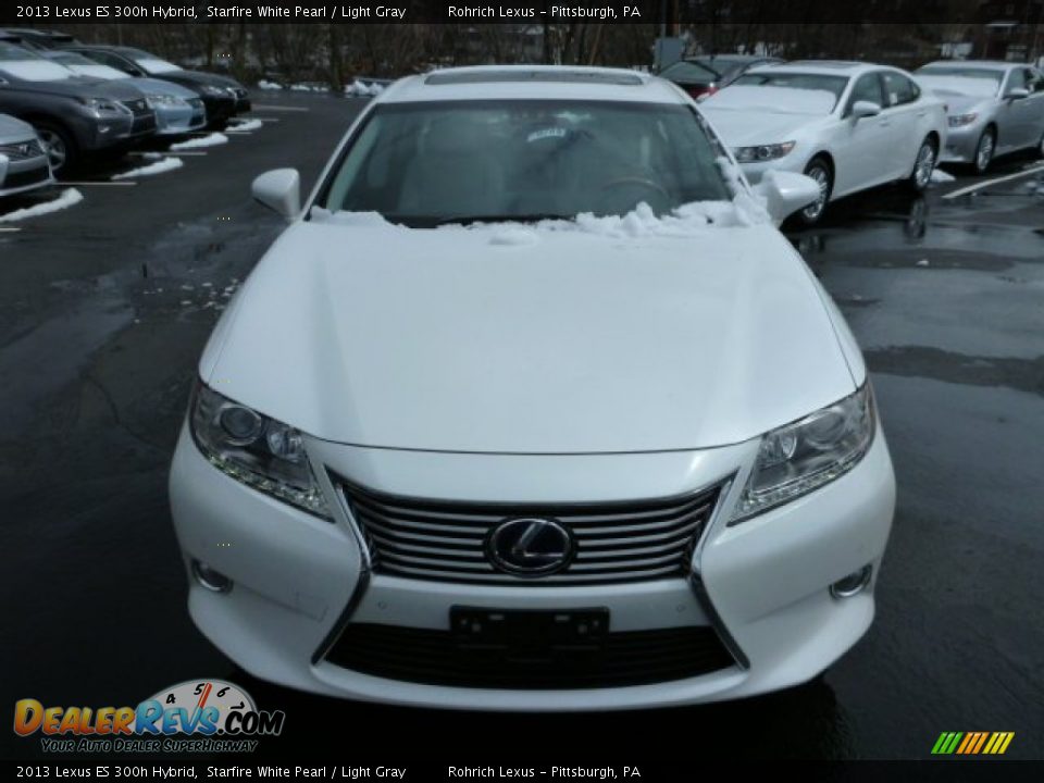 2013 Lexus ES 300h Hybrid Starfire White Pearl / Light Gray Photo #7