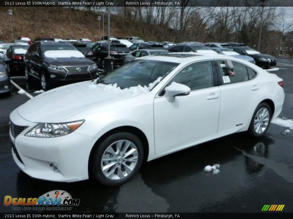 2013 Lexus ES 300h Hybrid Starfire White Pearl / Light Gray Photo #8