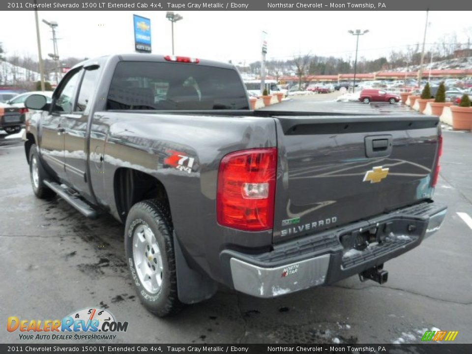 2011 Chevrolet Silverado 1500 LT Extended Cab 4x4 Taupe Gray Metallic / Ebony Photo #4