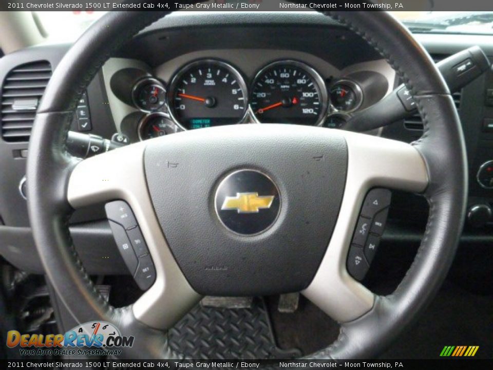 2011 Chevrolet Silverado 1500 LT Extended Cab 4x4 Taupe Gray Metallic / Ebony Photo #16