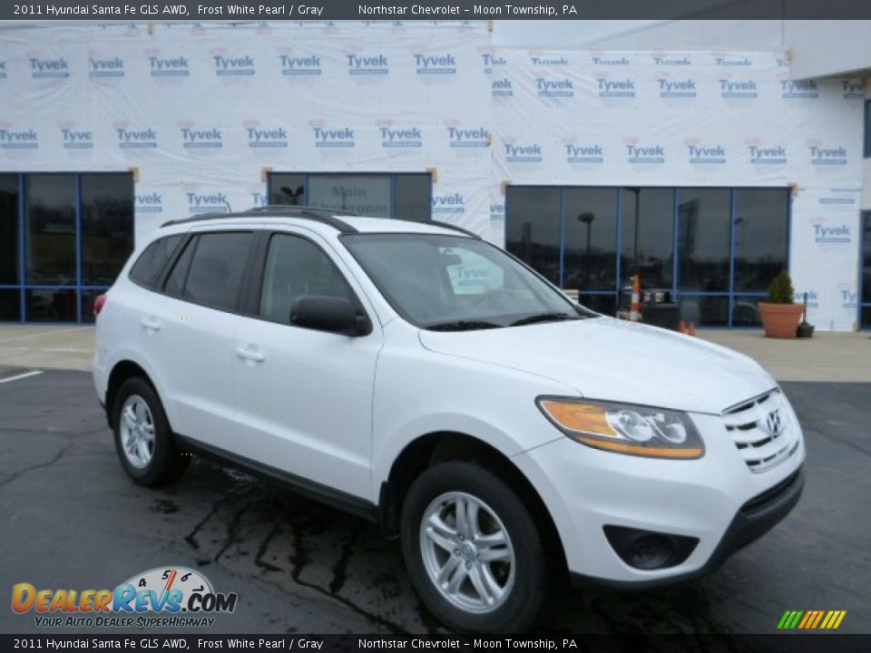 2011 Hyundai Santa Fe GLS AWD Frost White Pearl / Gray Photo #1