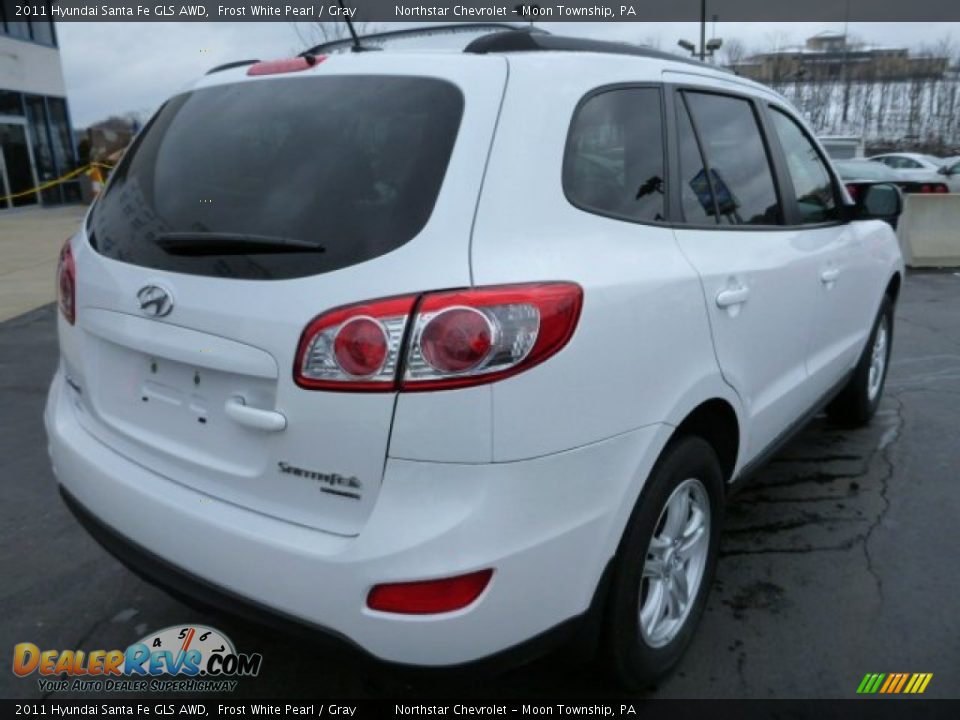 2011 Hyundai Santa Fe GLS AWD Frost White Pearl / Gray Photo #3