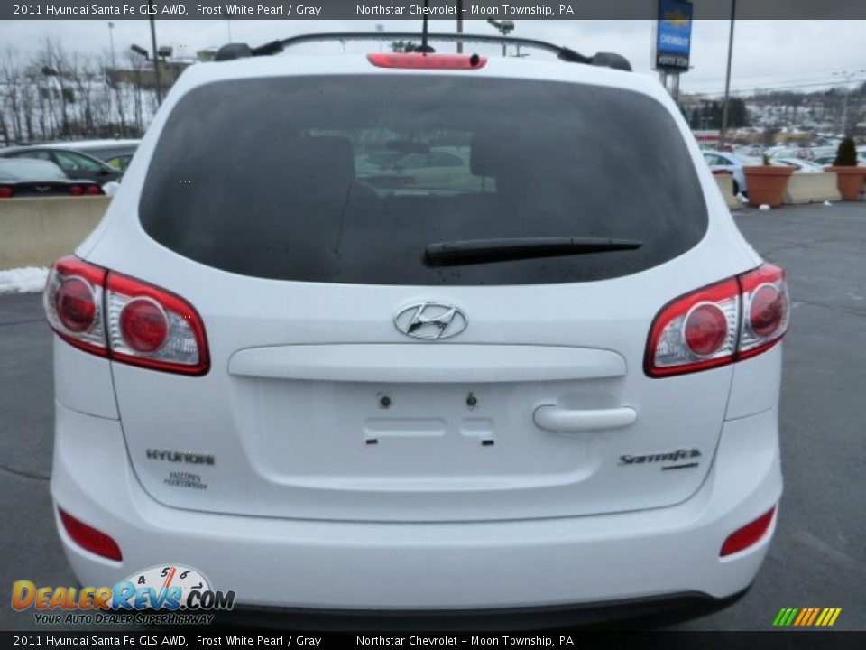 2011 Hyundai Santa Fe GLS AWD Frost White Pearl / Gray Photo #4