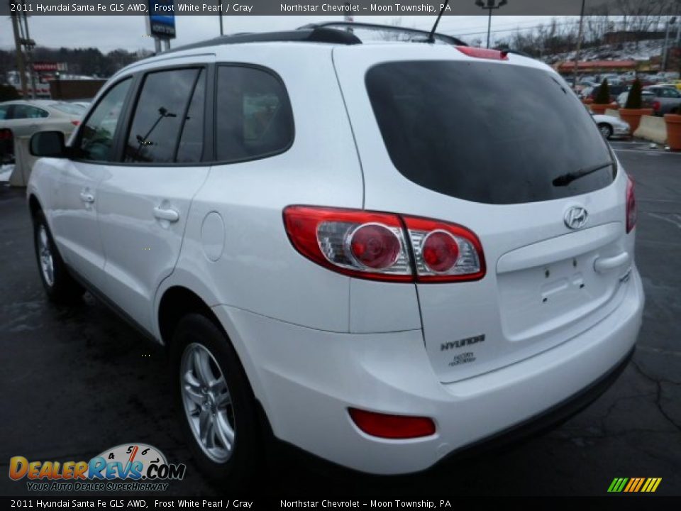 2011 Hyundai Santa Fe GLS AWD Frost White Pearl / Gray Photo #5