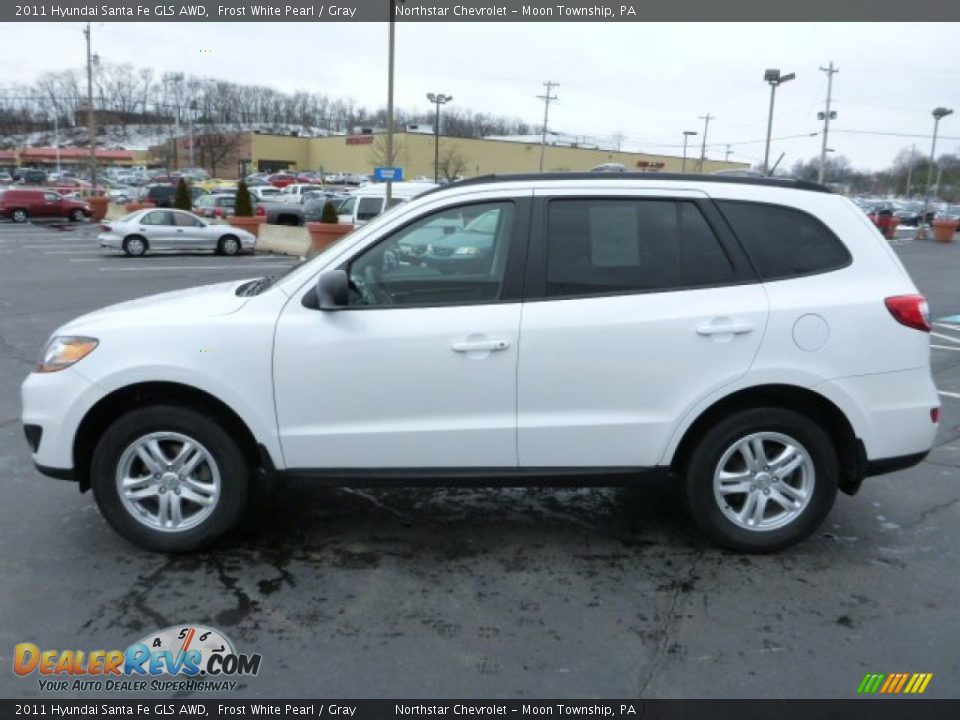 2011 Hyundai Santa Fe GLS AWD Frost White Pearl / Gray Photo #6