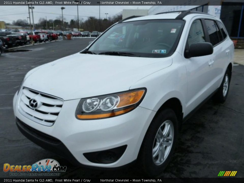 2011 Hyundai Santa Fe GLS AWD Frost White Pearl / Gray Photo #7