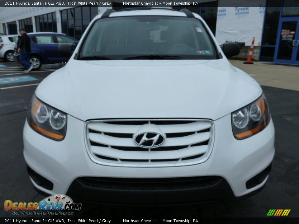 2011 Hyundai Santa Fe GLS AWD Frost White Pearl / Gray Photo #8