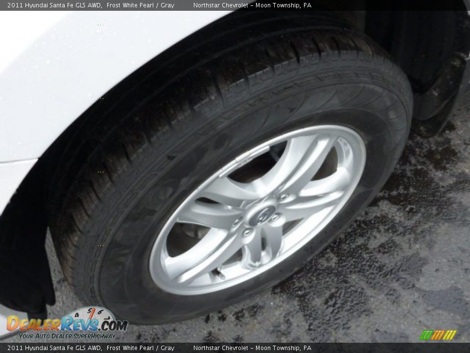 2011 Hyundai Santa Fe GLS AWD Frost White Pearl / Gray Photo #9