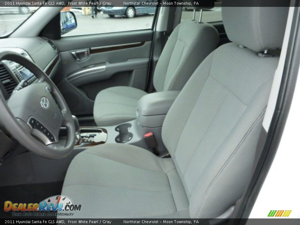 2011 Hyundai Santa Fe GLS AWD Frost White Pearl / Gray Photo #10