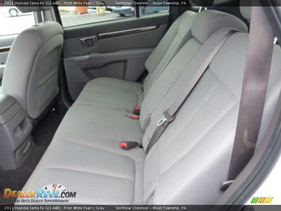 2011 Hyundai Santa Fe GLS AWD Frost White Pearl / Gray Photo #11