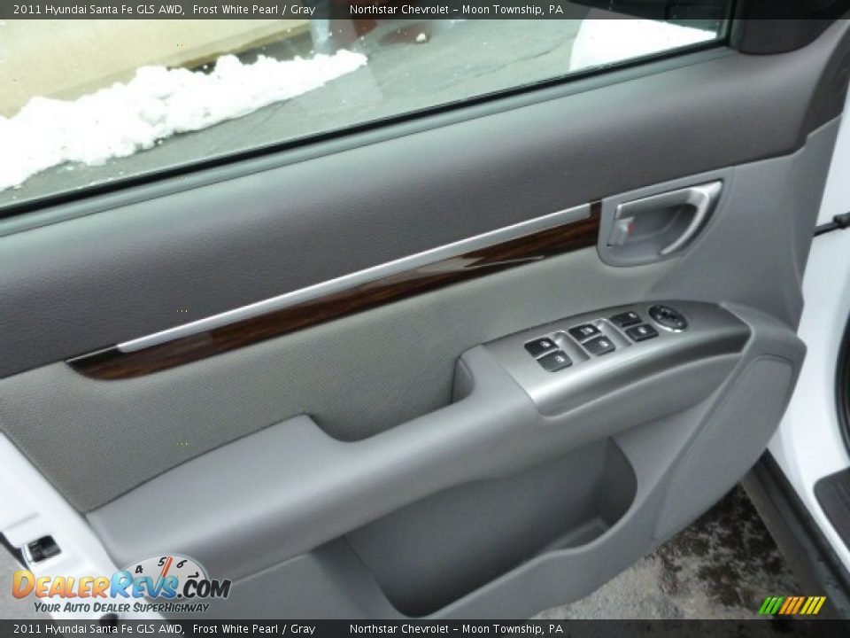 2011 Hyundai Santa Fe GLS AWD Frost White Pearl / Gray Photo #14