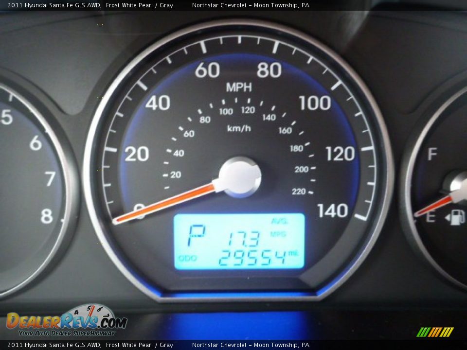 2011 Hyundai Santa Fe GLS AWD Frost White Pearl / Gray Photo #19