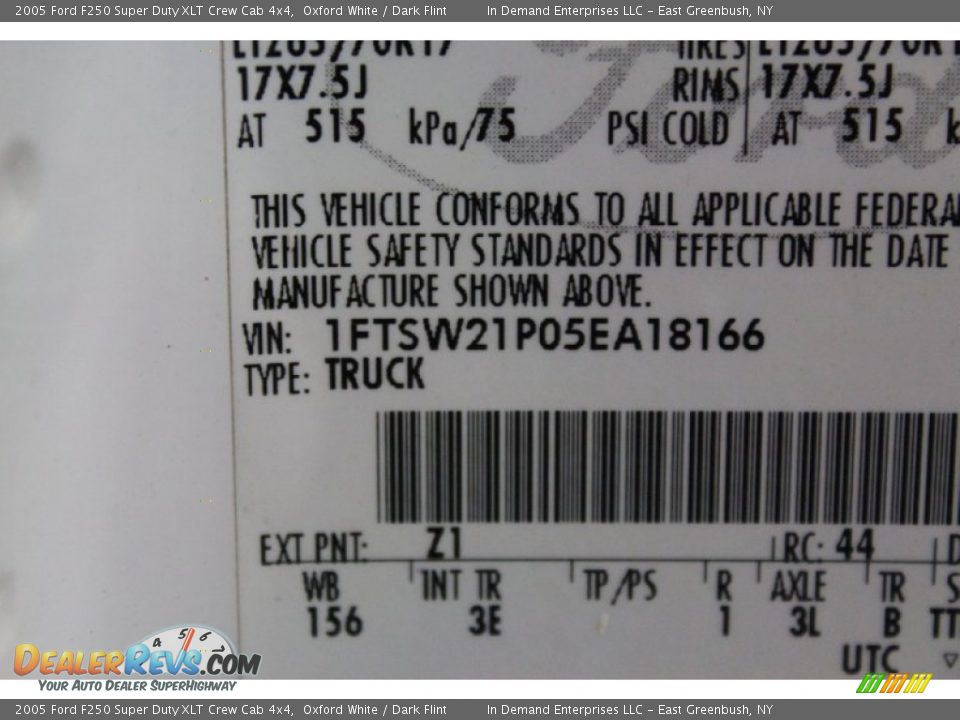 2005 Ford F250 Super Duty XLT Crew Cab 4x4 Oxford White / Dark Flint Photo #30