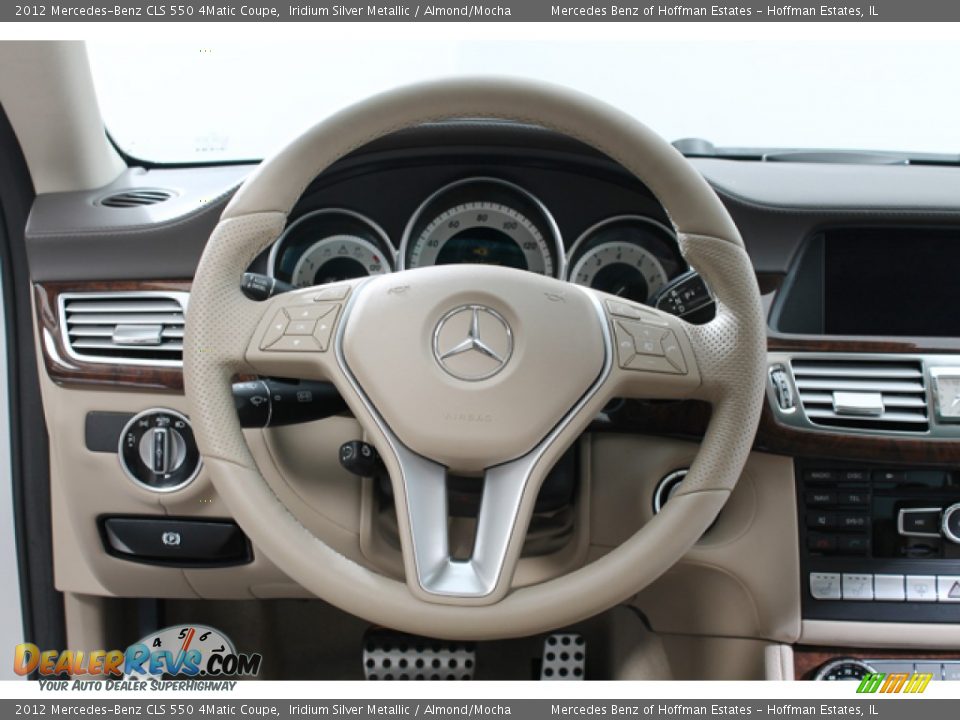 2012 Mercedes-Benz CLS 550 4Matic Coupe Iridium Silver Metallic / Almond/Mocha Photo #7