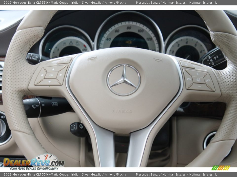 2012 Mercedes-Benz CLS 550 4Matic Coupe Iridium Silver Metallic / Almond/Mocha Photo #8