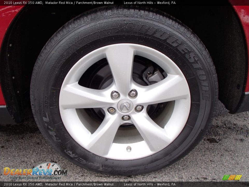 2010 Lexus RX 350 AWD Matador Red Mica / Parchment/Brown Walnut Photo #8
