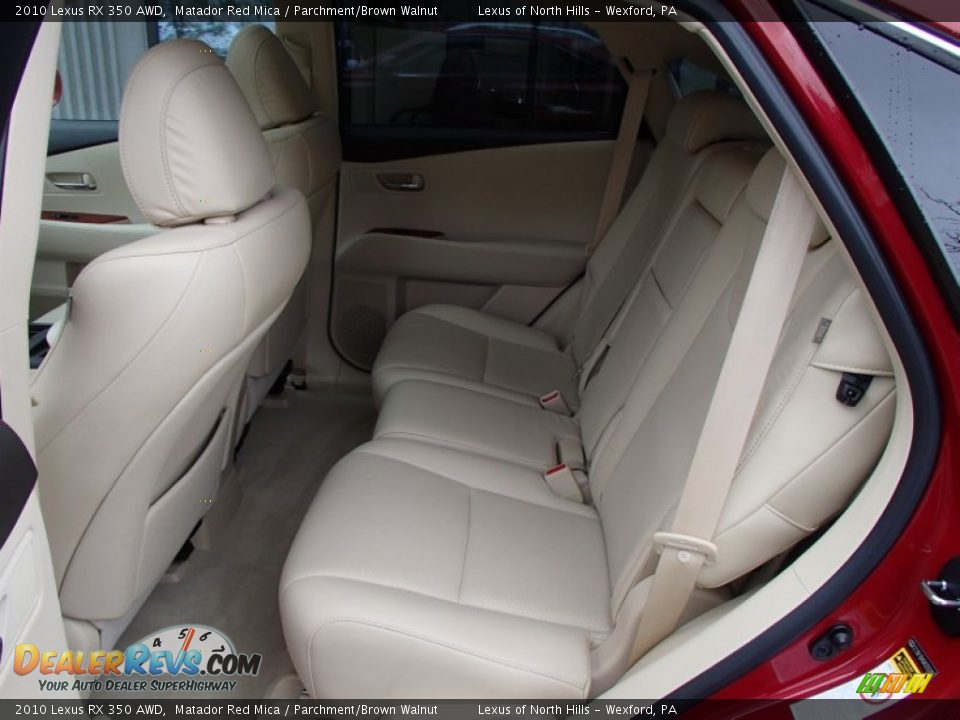 2010 Lexus RX 350 AWD Matador Red Mica / Parchment/Brown Walnut Photo #11
