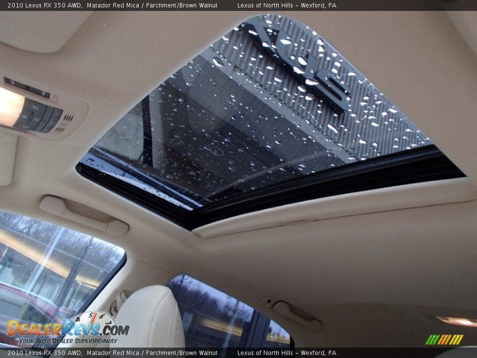2010 Lexus RX 350 AWD Matador Red Mica / Parchment/Brown Walnut Photo #13