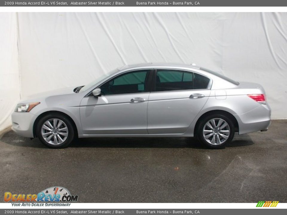 2009 Honda Accord EX-L V6 Sedan Alabaster Silver Metallic / Black Photo #8