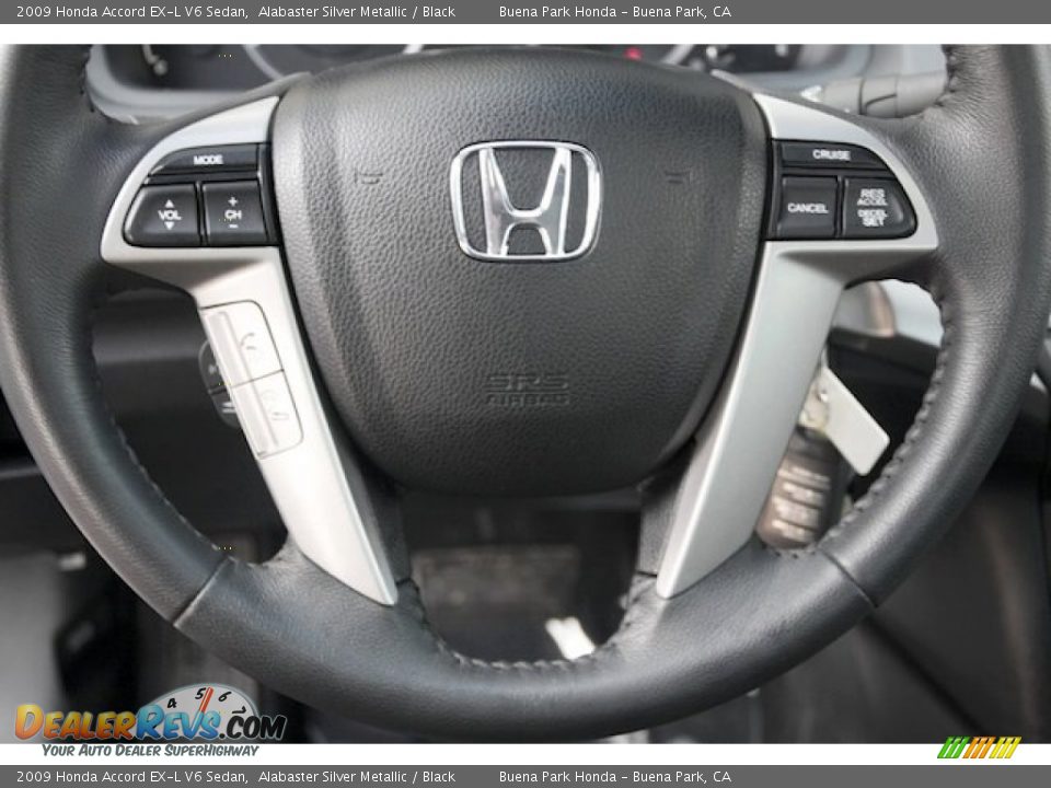 2009 Honda Accord EX-L V6 Sedan Alabaster Silver Metallic / Black Photo #11