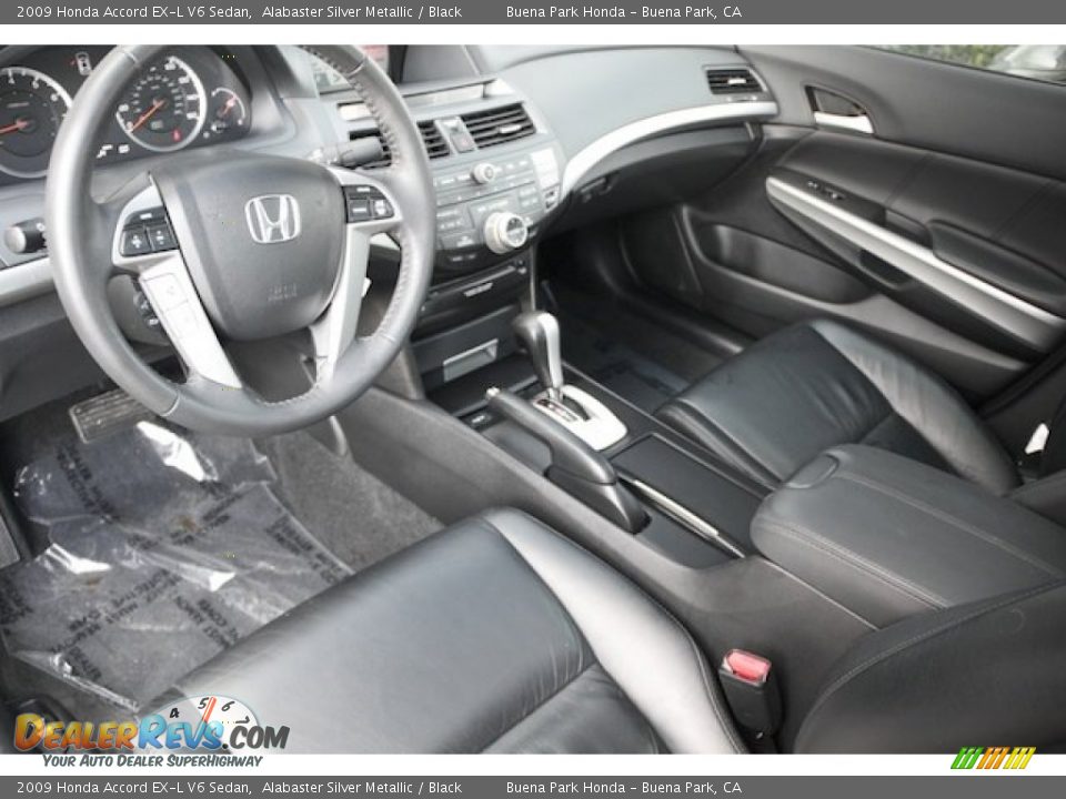 2009 Honda Accord EX-L V6 Sedan Alabaster Silver Metallic / Black Photo #13