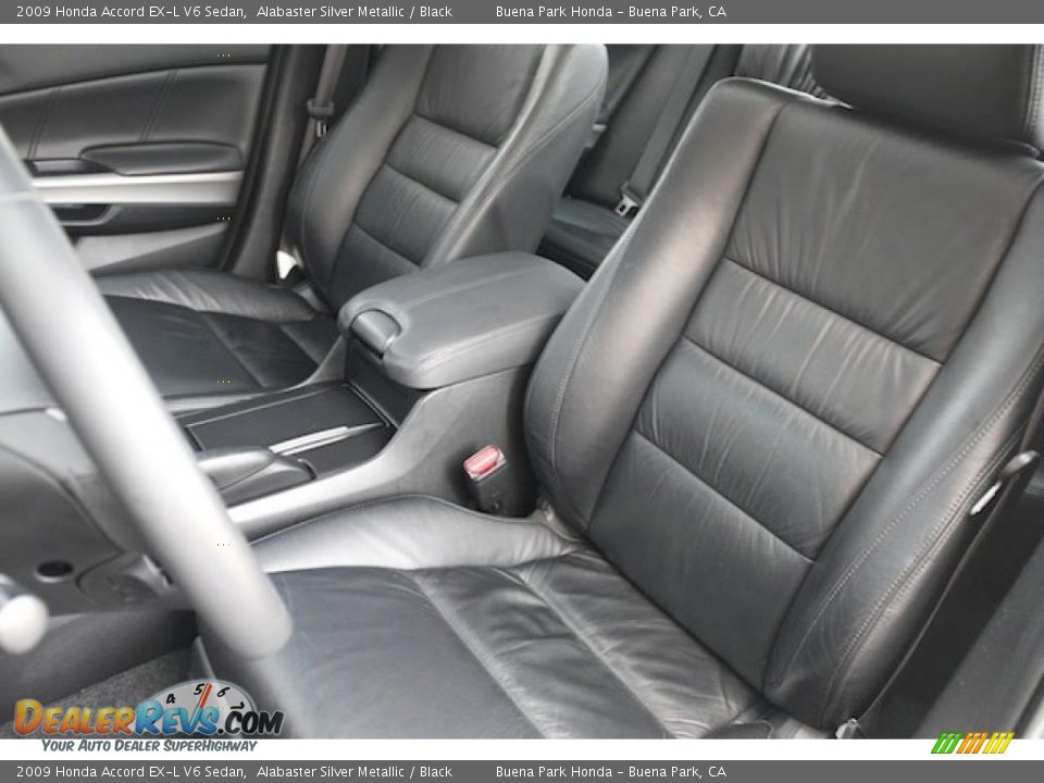 2009 Honda Accord EX-L V6 Sedan Alabaster Silver Metallic / Black Photo #14