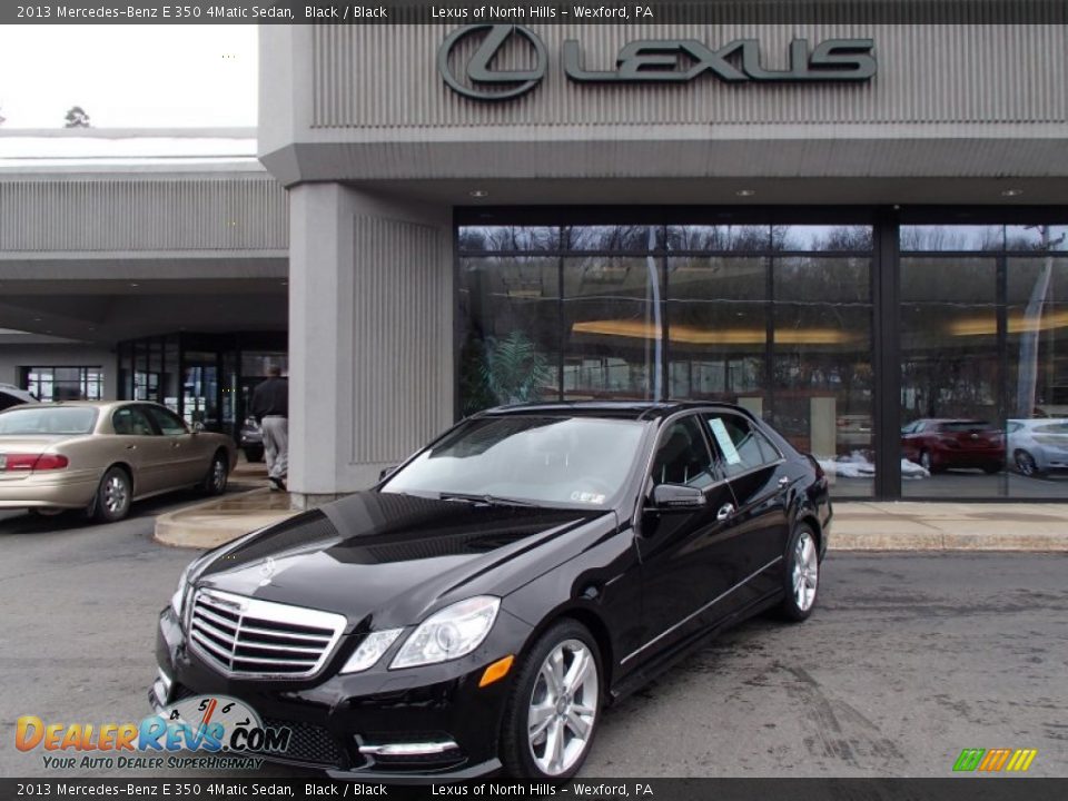 2013 Mercedes-Benz E 350 4Matic Sedan Black / Black Photo #1