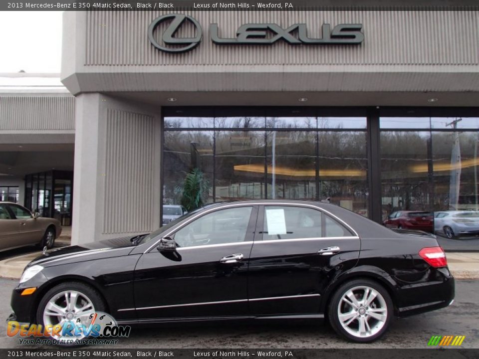 2013 Mercedes-Benz E 350 4Matic Sedan Black / Black Photo #2