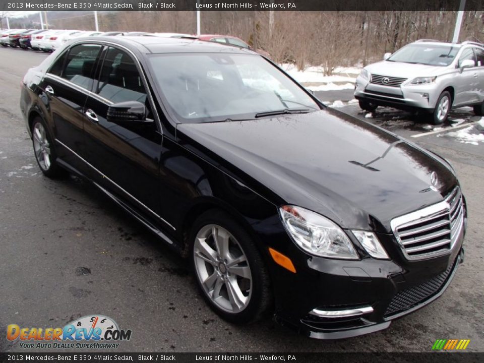 2013 Mercedes-Benz E 350 4Matic Sedan Black / Black Photo #4