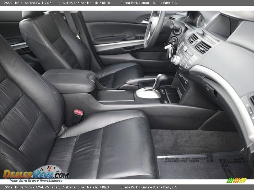2009 Honda Accord EX-L V6 Sedan Alabaster Silver Metallic / Black Photo #21