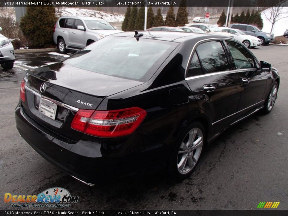 2013 Mercedes-Benz E 350 4Matic Sedan Black / Black Photo #5