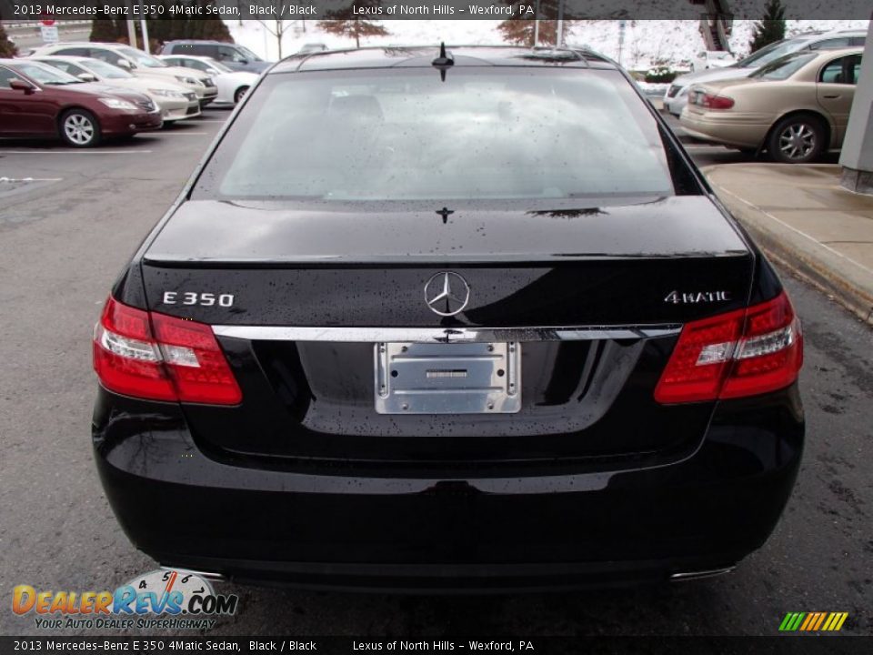 2013 Mercedes-Benz E 350 4Matic Sedan Black / Black Photo #6