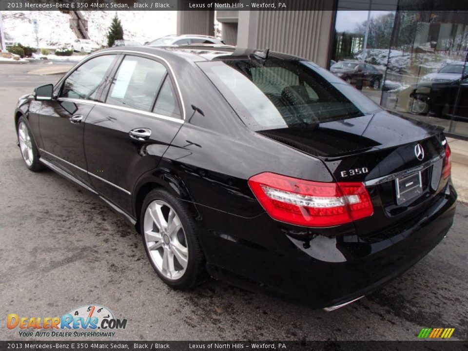 2013 Mercedes-Benz E 350 4Matic Sedan Black / Black Photo #7