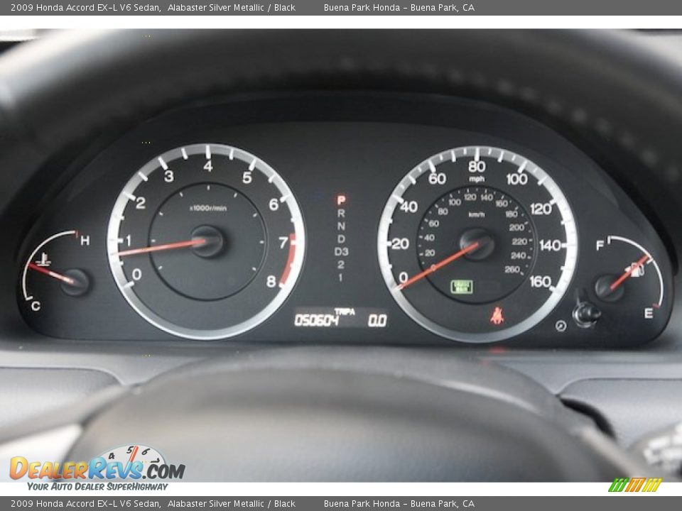 2009 Honda Accord EX-L V6 Sedan Alabaster Silver Metallic / Black Photo #27